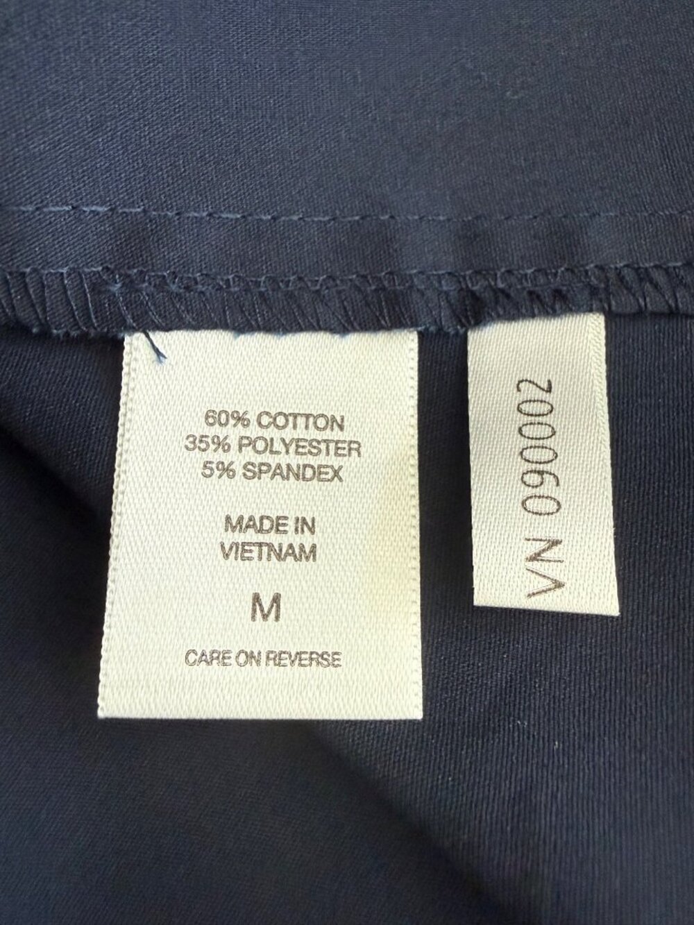 New York & Company Navy Sleeveless Button-Down Shirt Dress M Cotton Blend - Picture 4 of 7